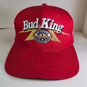 Vintage Bud King Kenny Bernstein Snapback Hat Drag Racing Budweiser KC Cap